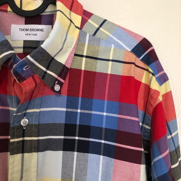 Thom Browne Button Down Flannel Shirt XL Size 4 - Picture 4 of 6